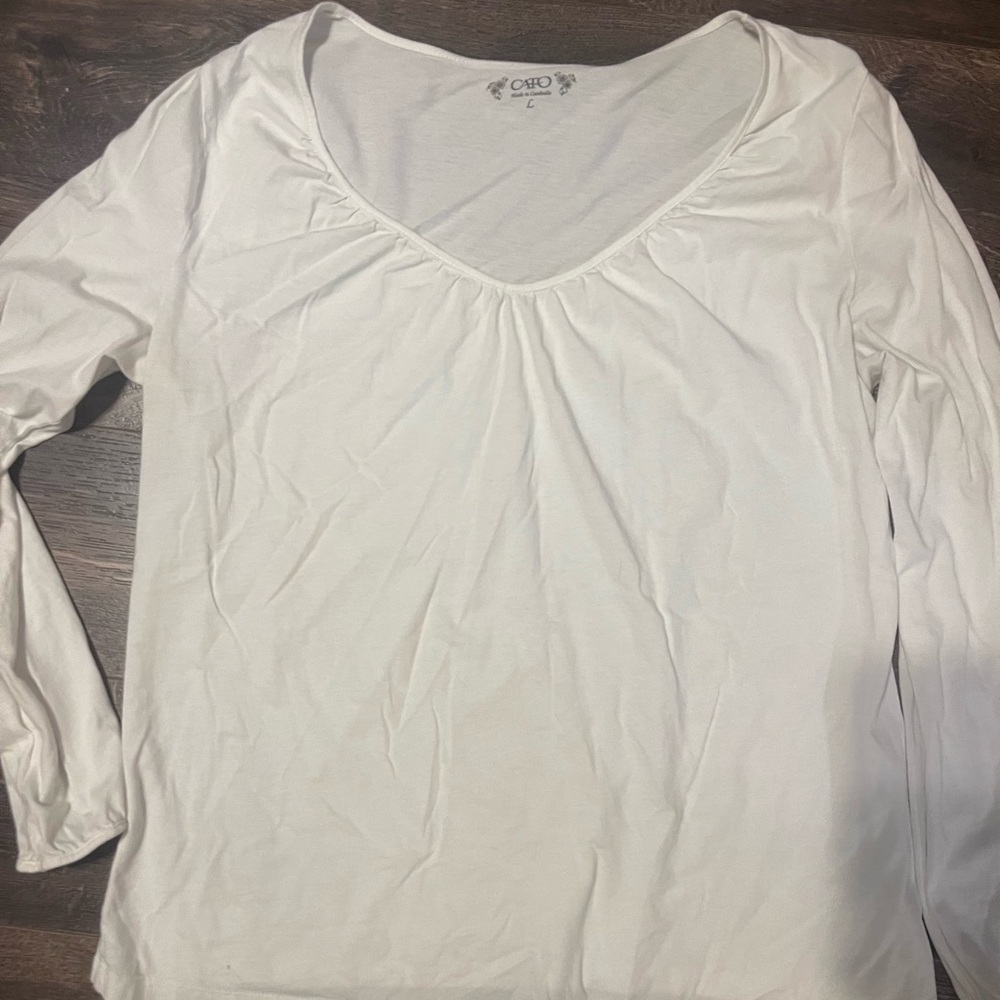 Cato Cream Long Sleeve Top